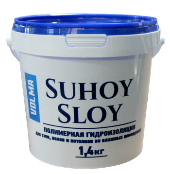 2 СОРТ! Готовая эластичная полимерная гидроизоляция VOLMA Suhoy Sloy 1,4 кг
