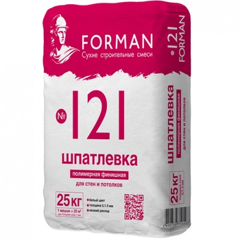 Шпаклевка финишная полимерная  для стен и потолков Forman 121